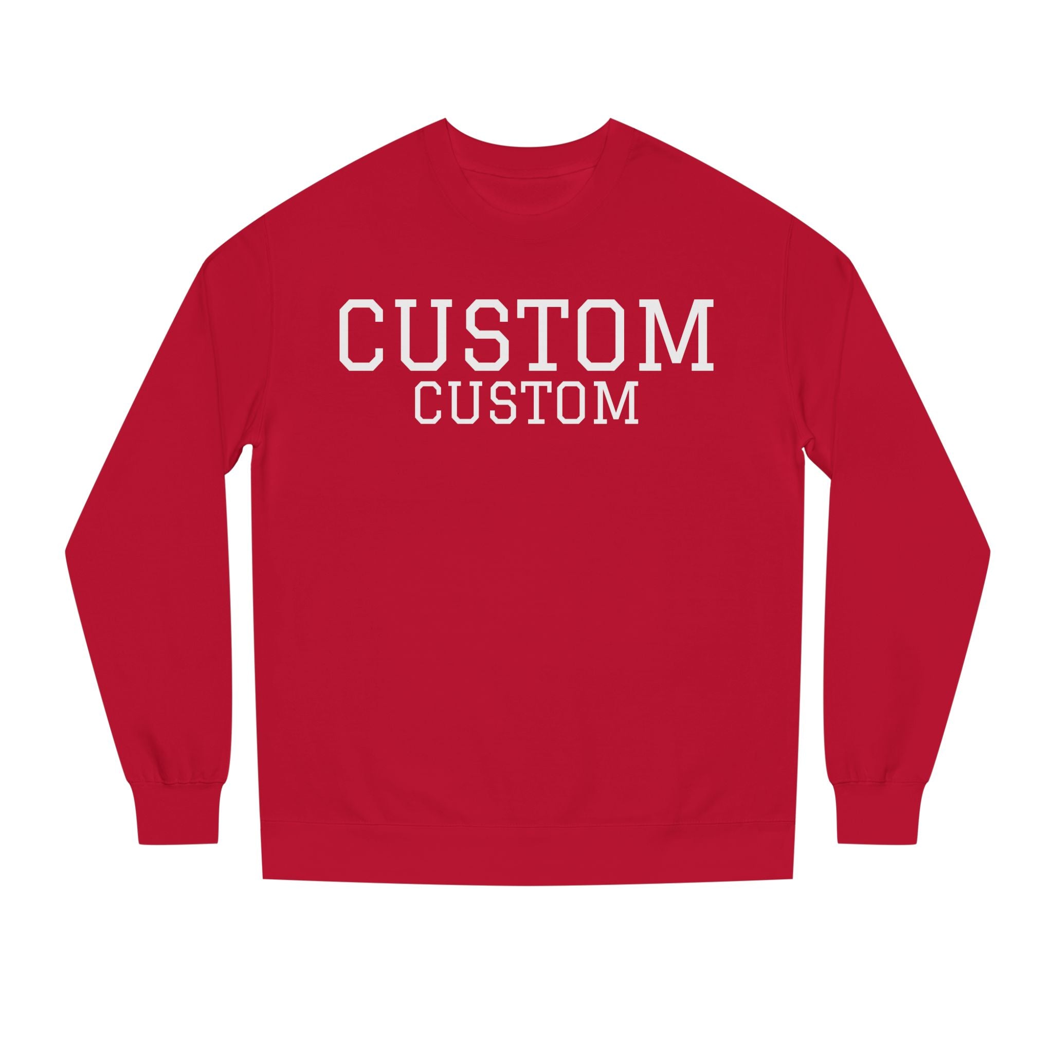 Custom Text Crewneck Sweatshirt — Personalized College-Style Pullover