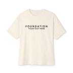 Custom T-Shirt - CUSTOM Foundation Minimalist Tee — Customizable "Your Text Here" Boxy T-Shirt