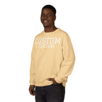 Custom Crewneck Sweatshirt — Vintage Garment-Dyed Comfort