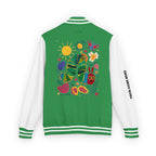 Custom Gift - Letterman Jacket for Teacher — Colorful "Very Hungry Caterpillar" Garden Back Patch
