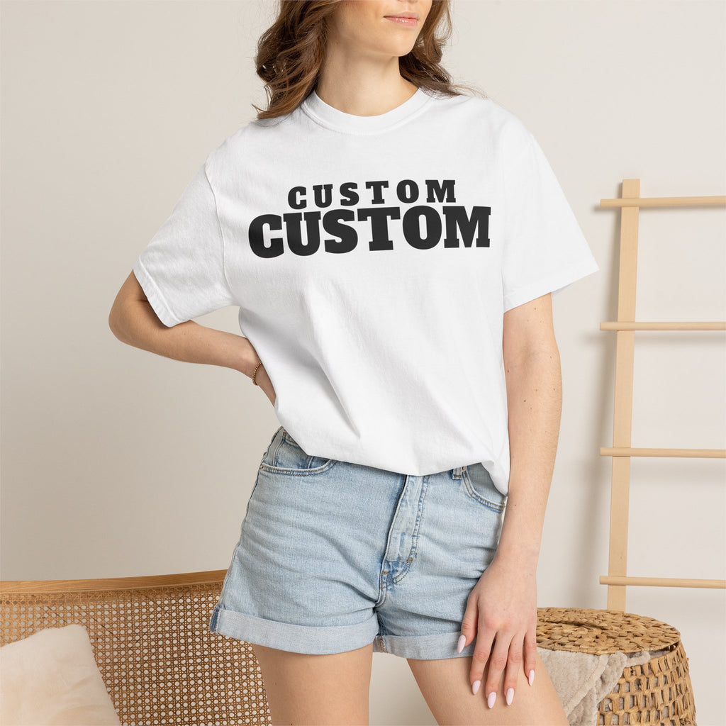 Custom Text T-Shirt — Personalized Bold Logo Tee