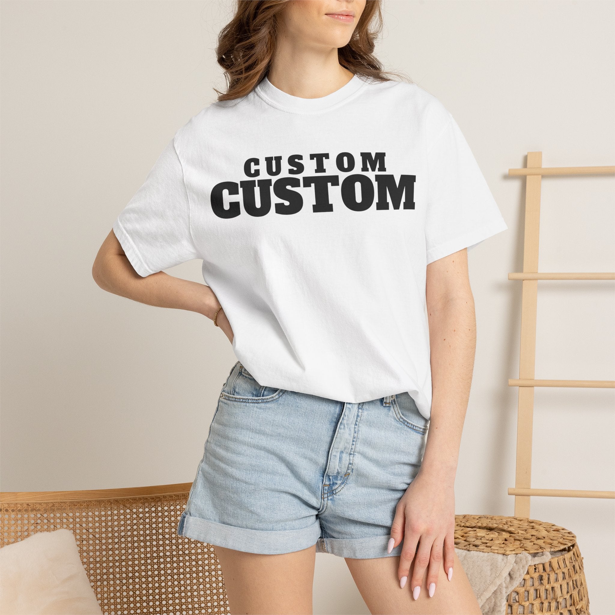 Custom Text T-Shirt — Personalized Bold Logo Tee