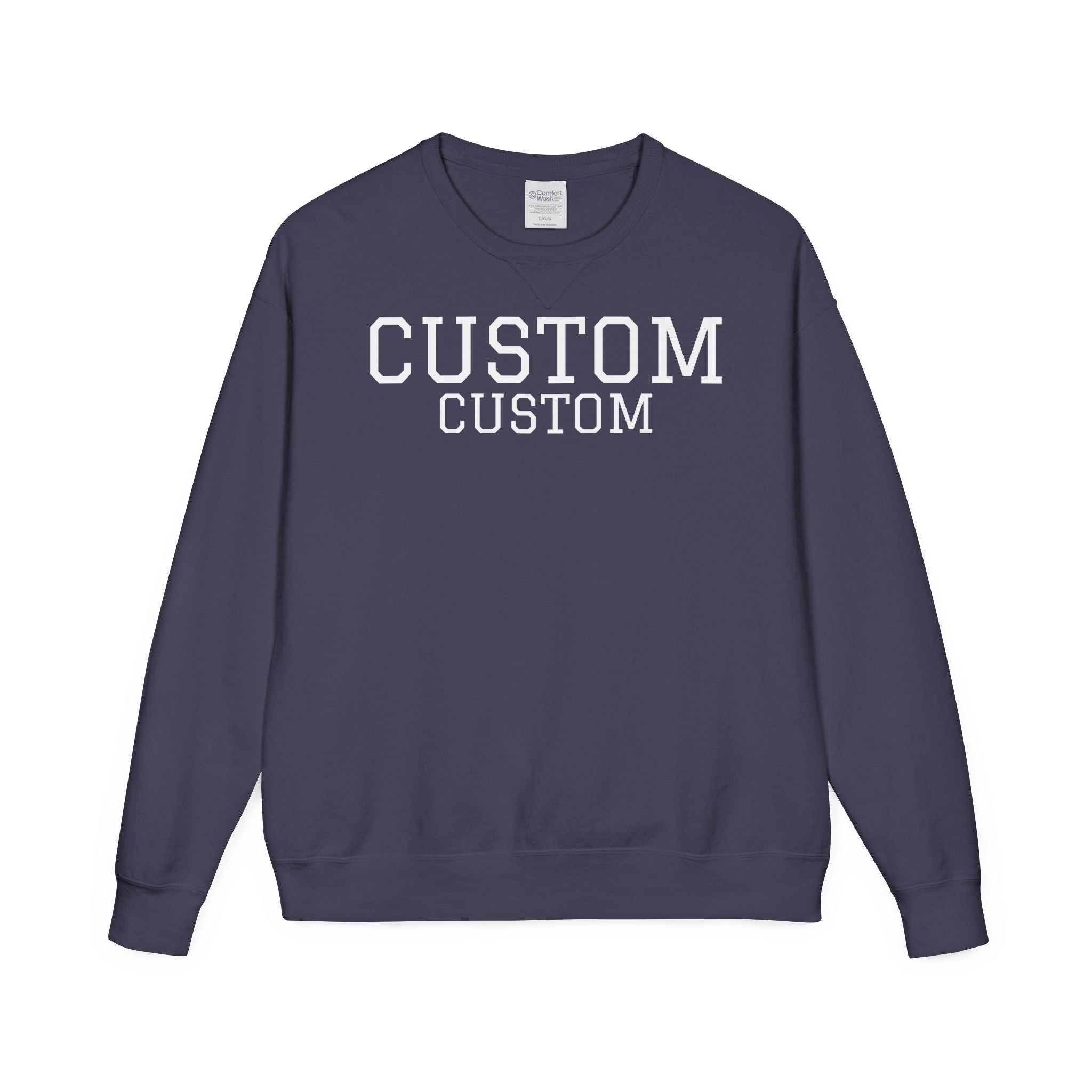 Custom Crewneck Sweatshirt — Vintage Garment-Dyed Comfort