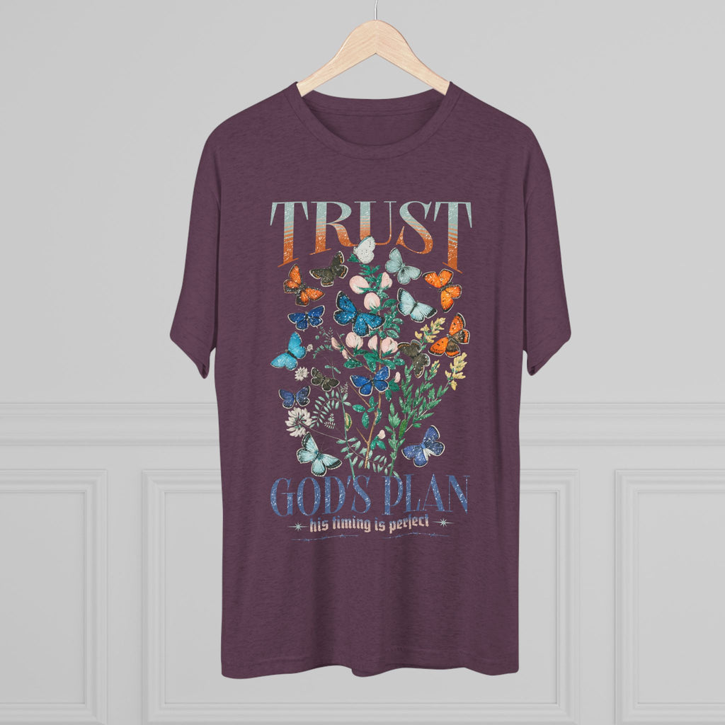 Trust God's Plan Butterflies T-Shirt — Butter-Soft Oversized Tee