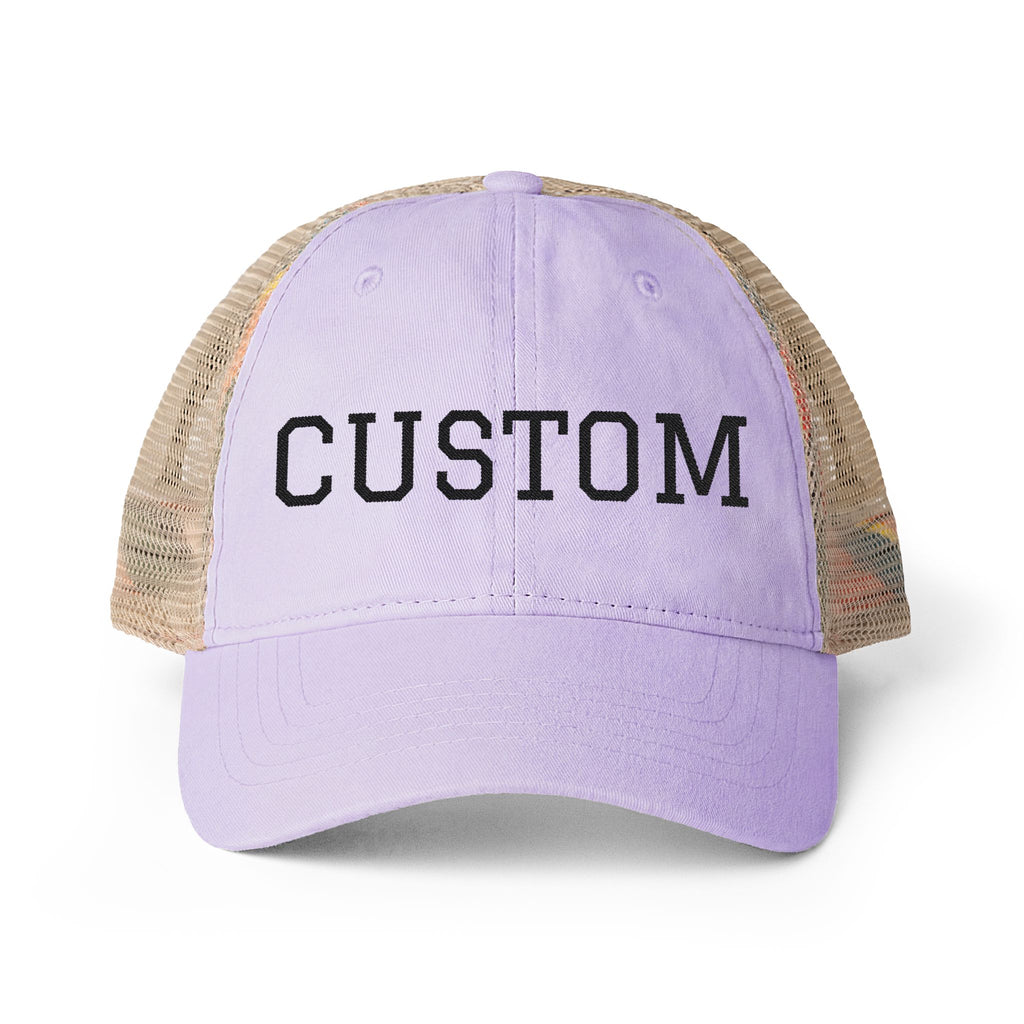 Custom Women's Hat  Washed Mesh-Back Cap Fun Patterns