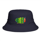 Brown Bucket Hat with Colorful Caterpillar Graphic