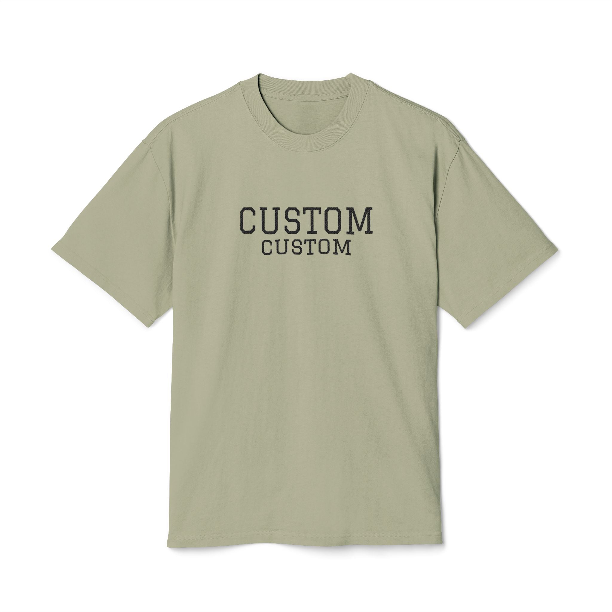 Custom T-Shirt - Custom Vintage-Style Tee — Personalized 'CUSTOM' Text Shirt