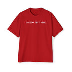 Custom T-Shirt - Custom Text Oversized Tee — Men's Personalized White T-Shirt