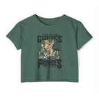 Christian Festival Crop Top — “Where the Lord Guides the Lord Provides” Isaiah 58:11 Graphic