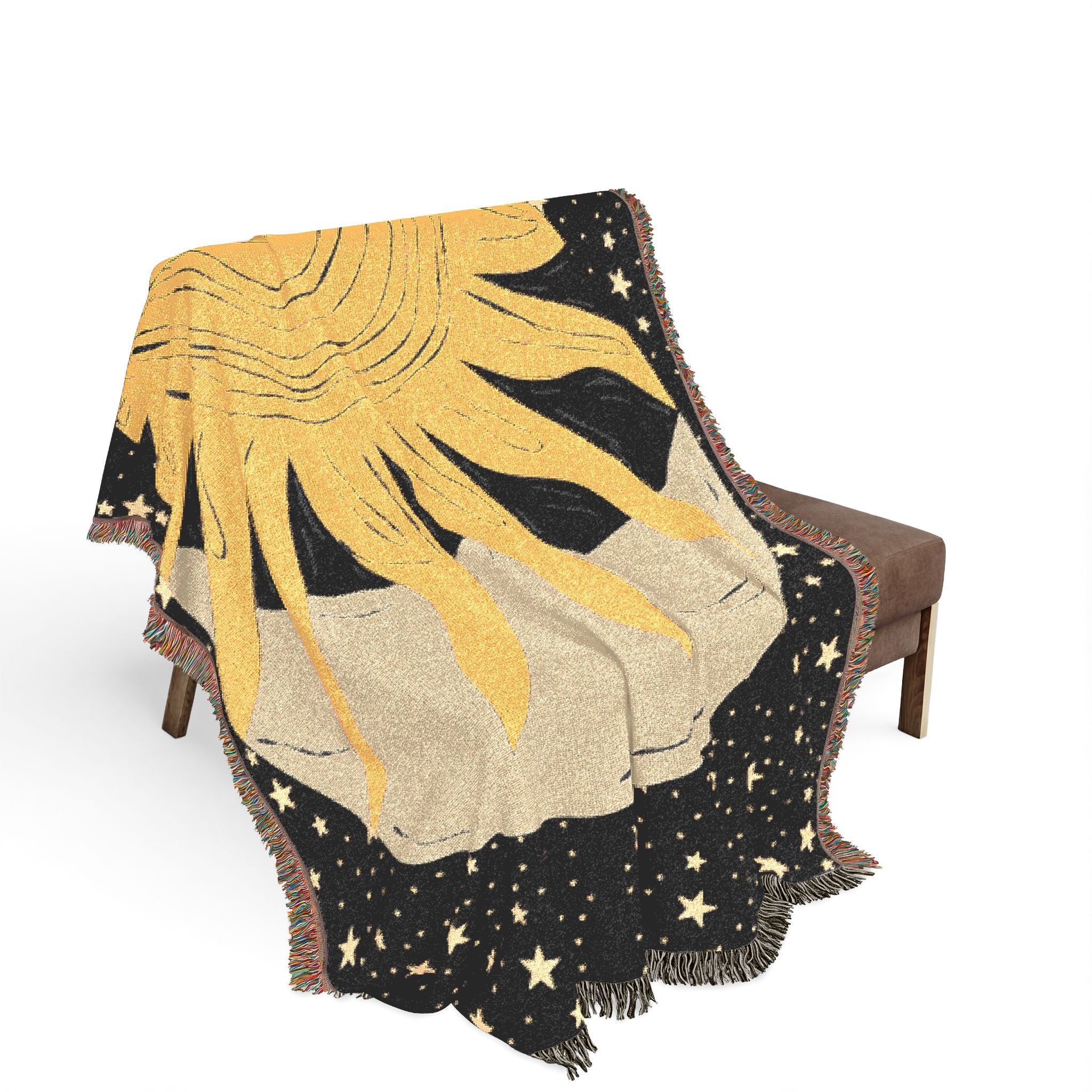 Woven Blanket — Sun and Moon Celestial Throw Blanket