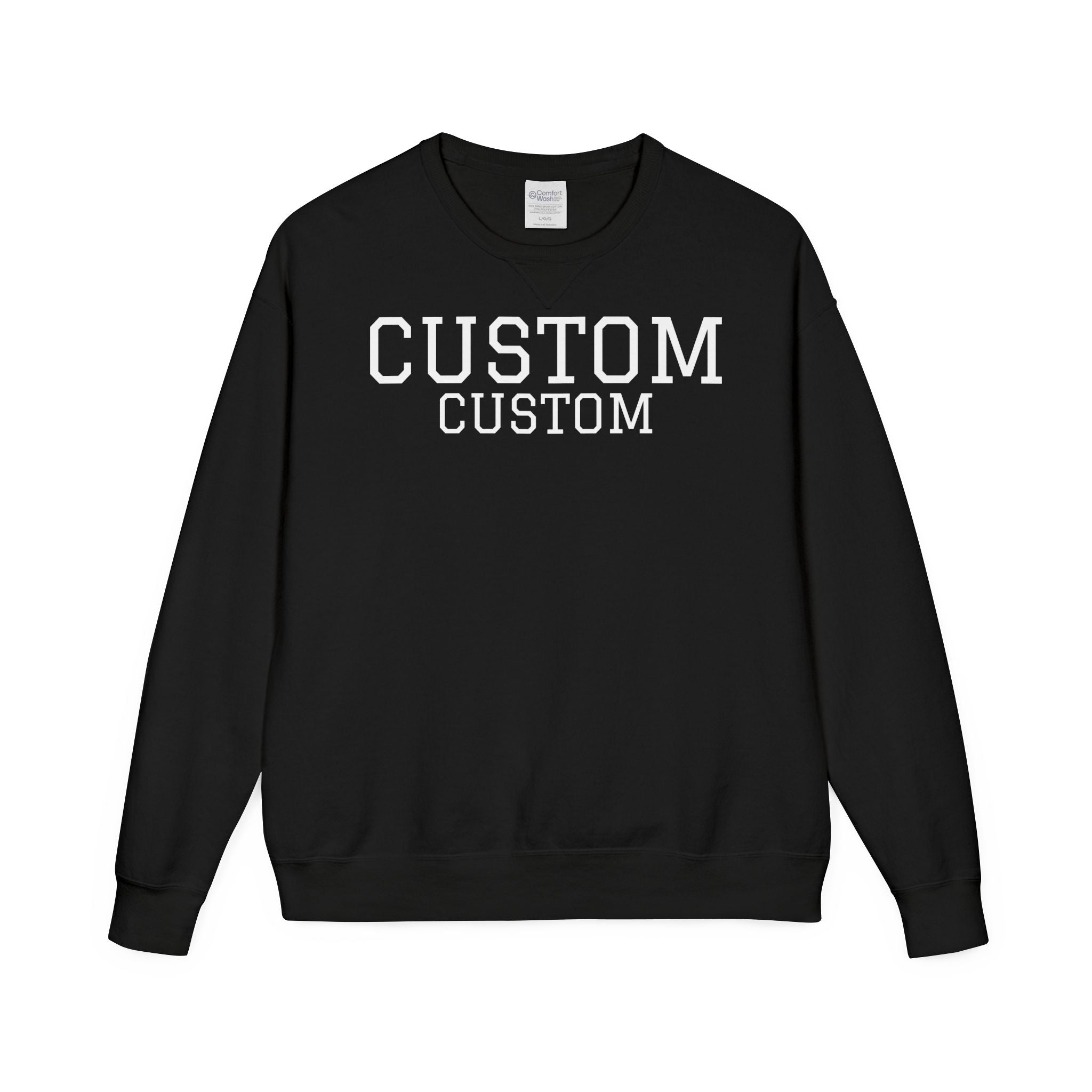 Custom Crewneck Sweatshirt — Vintage Garment-Dyed Comfort