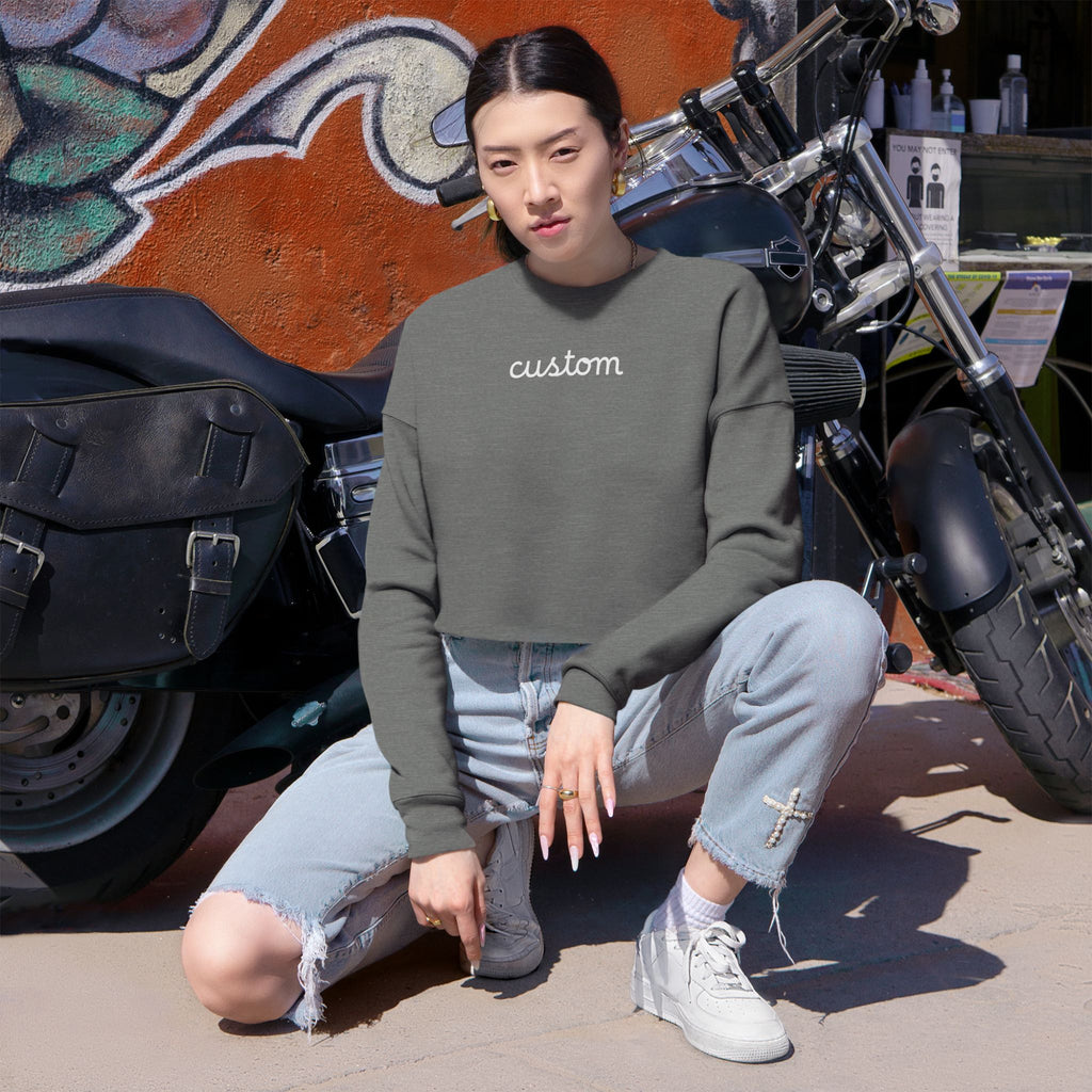 Custom Women's Cropped Sweatshirt - Casual Cozy Crop Top