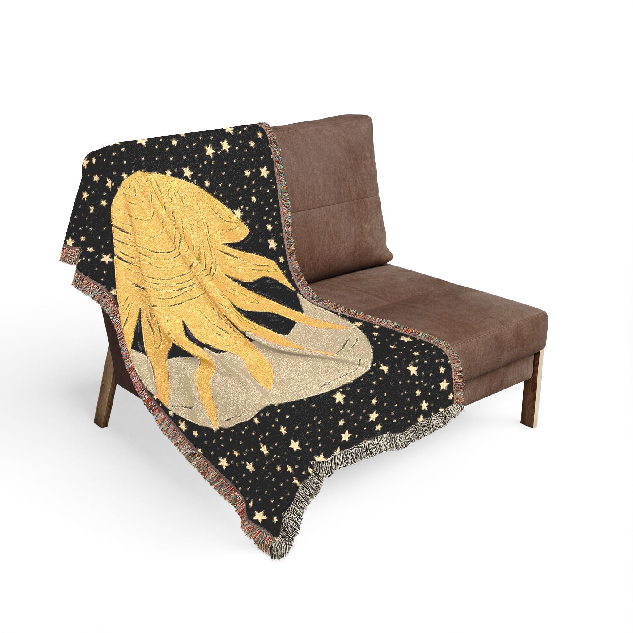 Woven Blanket — Sun and Moon Celestial Throw Blanket
