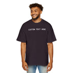 Custom T-Shirt - Custom Text Oversized Tee — Men's Personalized White T-Shirt