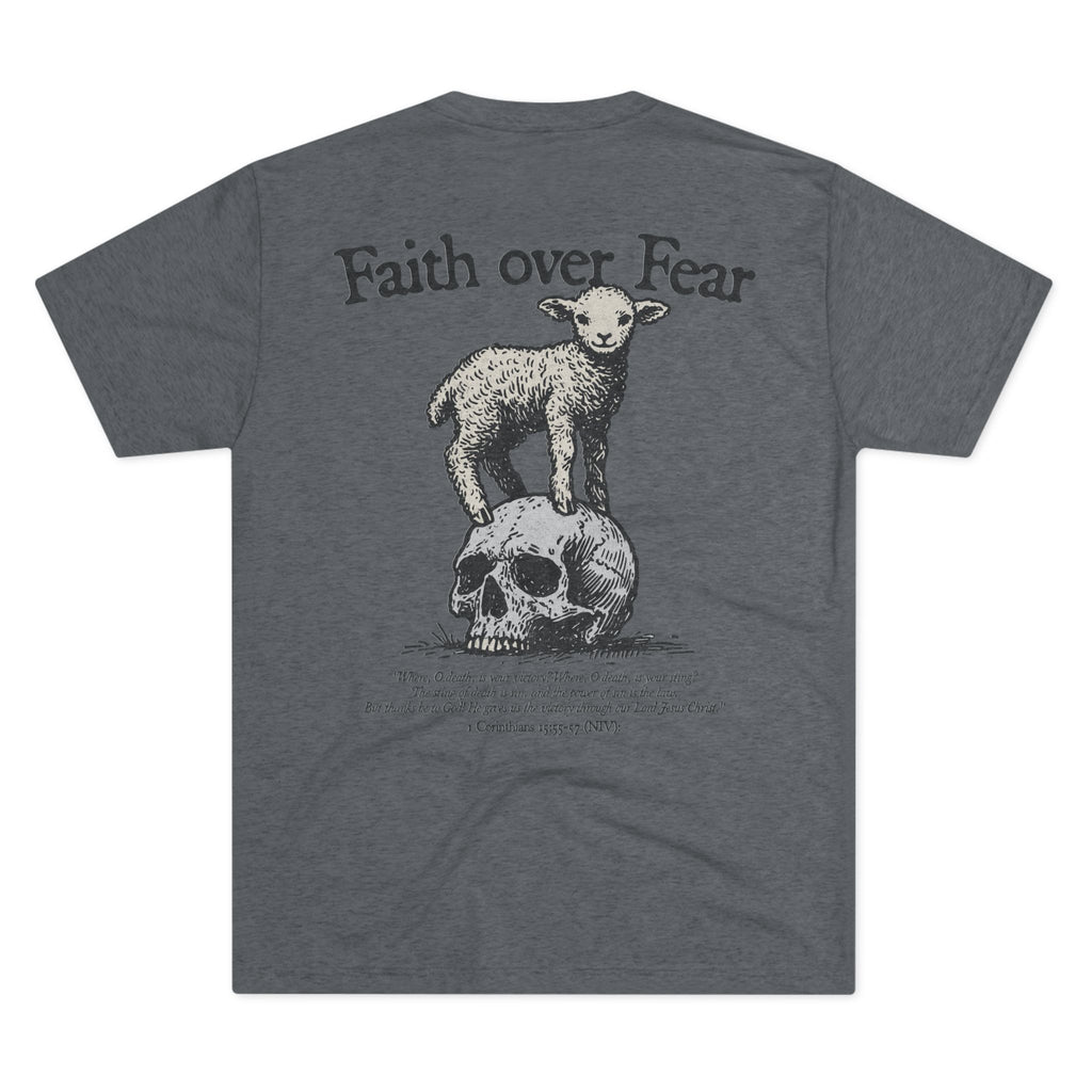 Christian Faith Crew Tee — "Faith Over Fear" Butter Soft