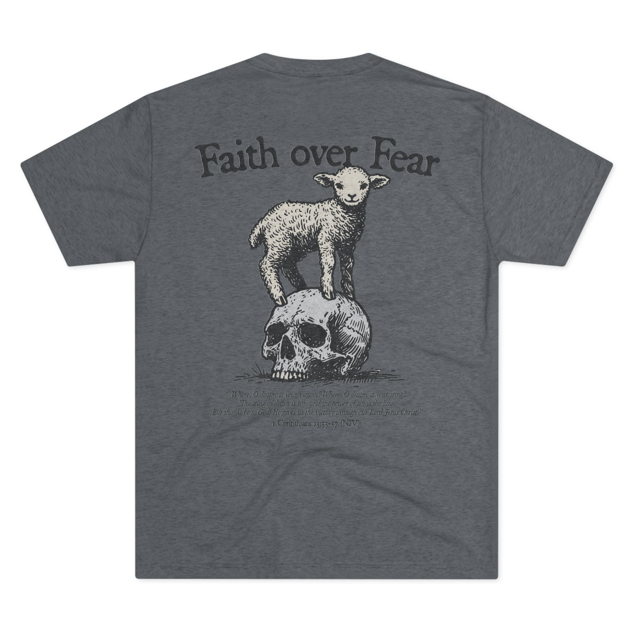 Christian Faith Crew Tee — "Faith Over Fear" Butter Soft