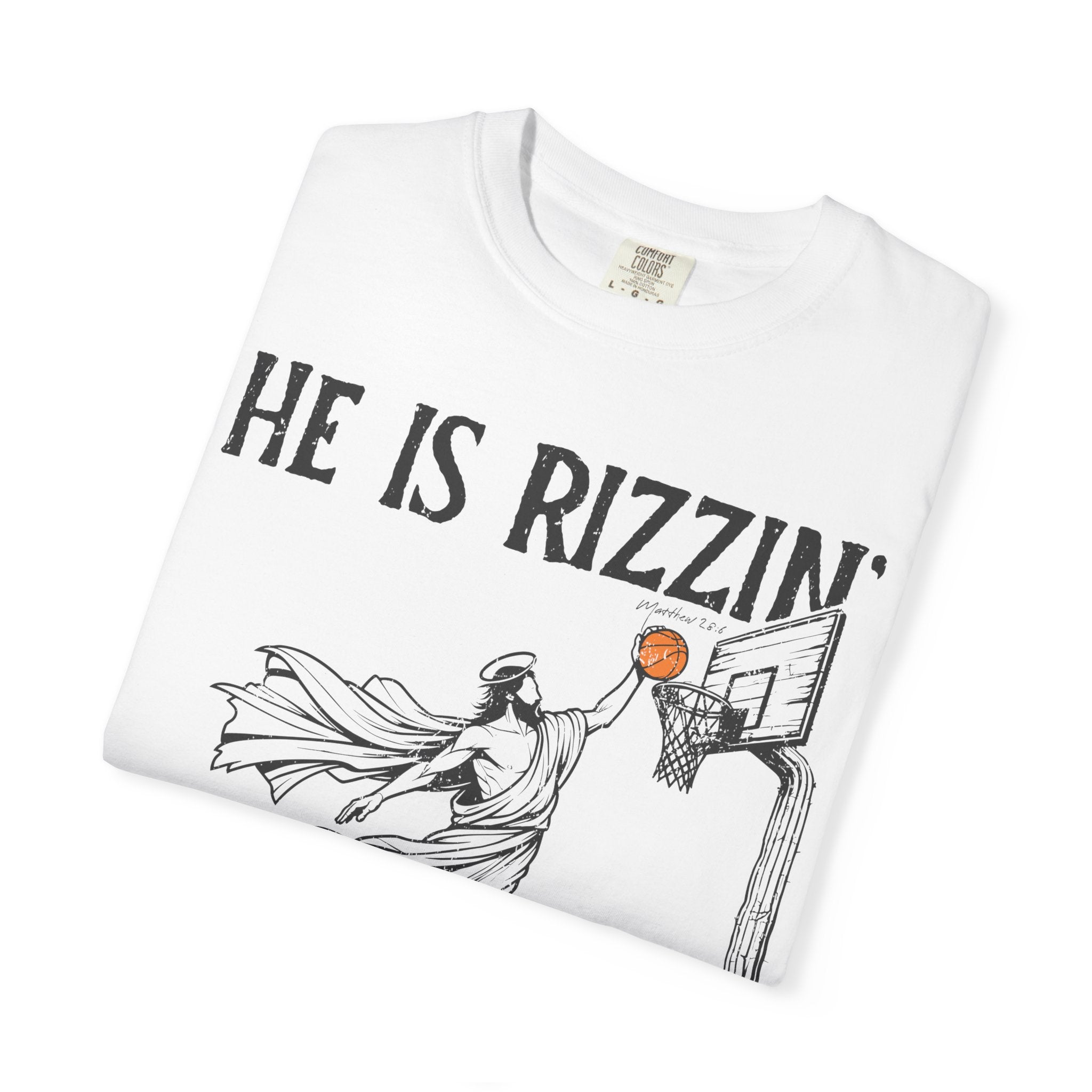 Comfort Colors Oversized T‑Shirt — Christian He Is Rizzin