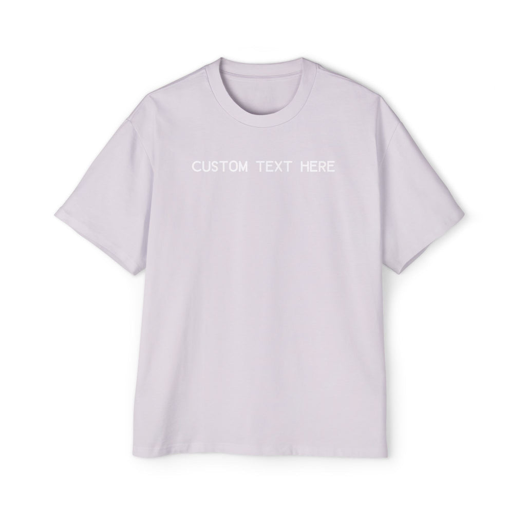 Custom T-Shirt - Custom Text Oversized Tee — Men's Personalized White T-Shirt