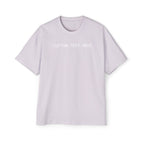 Custom T-Shirt - Custom Text Oversized Tee — Men's Personalized White T-Shirt