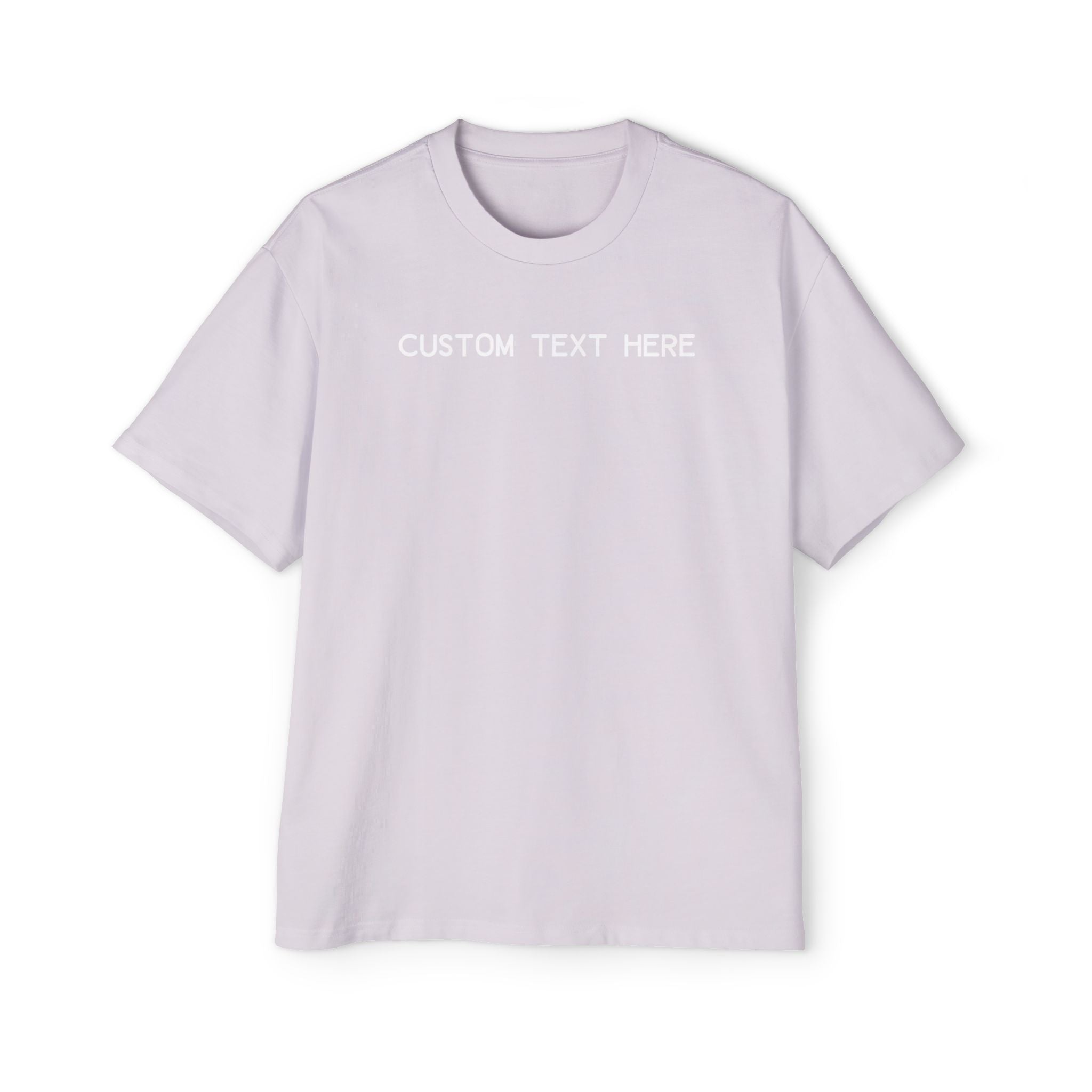 Custom T-Shirt - Custom Text Oversized Tee — Men's Personalized White T-Shirt