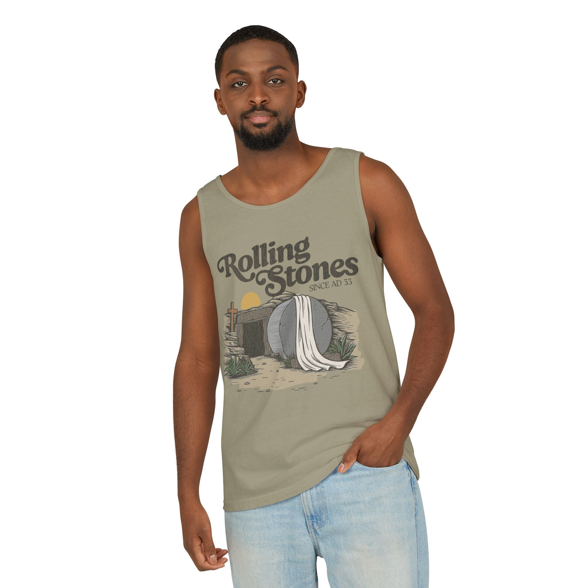 Rolling Stones Oversized Tank Top — Comfort Colors Garment-Dyed