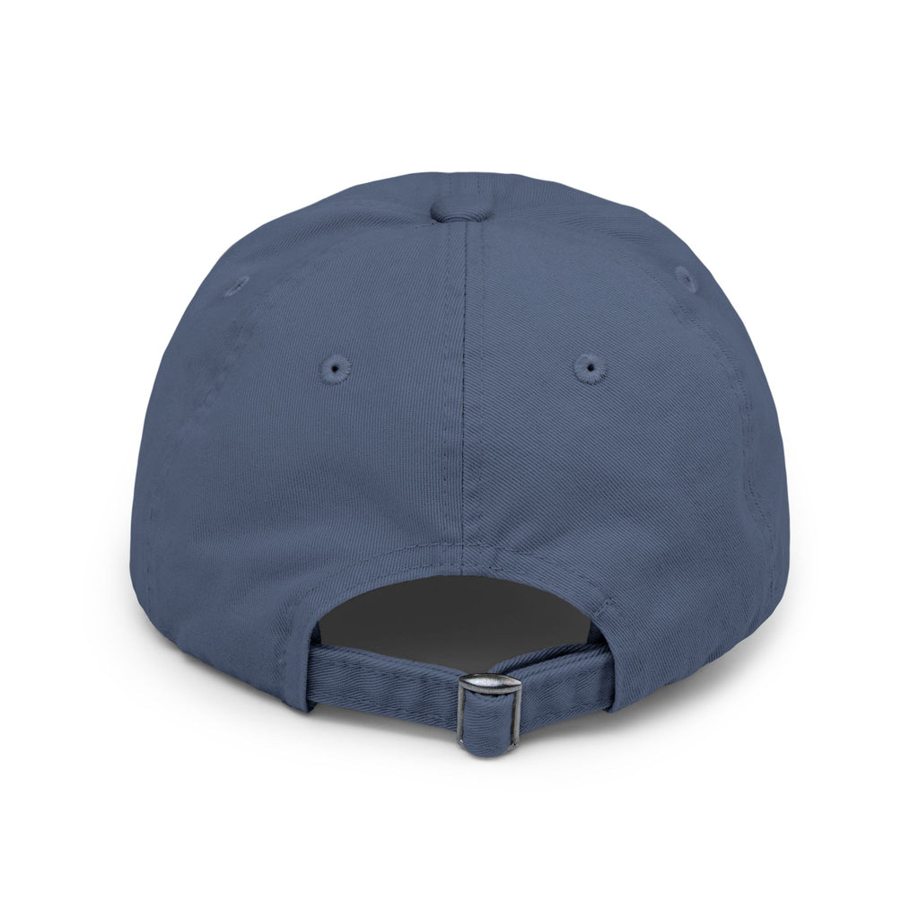 Distressed Cap • Watercolor Caterpillar on Apple Hat — Cute Kids & Adult Storybook Baseball Cap