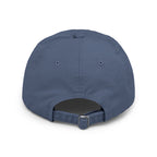 Distressed Cap • Watercolor Caterpillar on Apple Hat — Cute Kids & Adult Storybook Baseball Cap