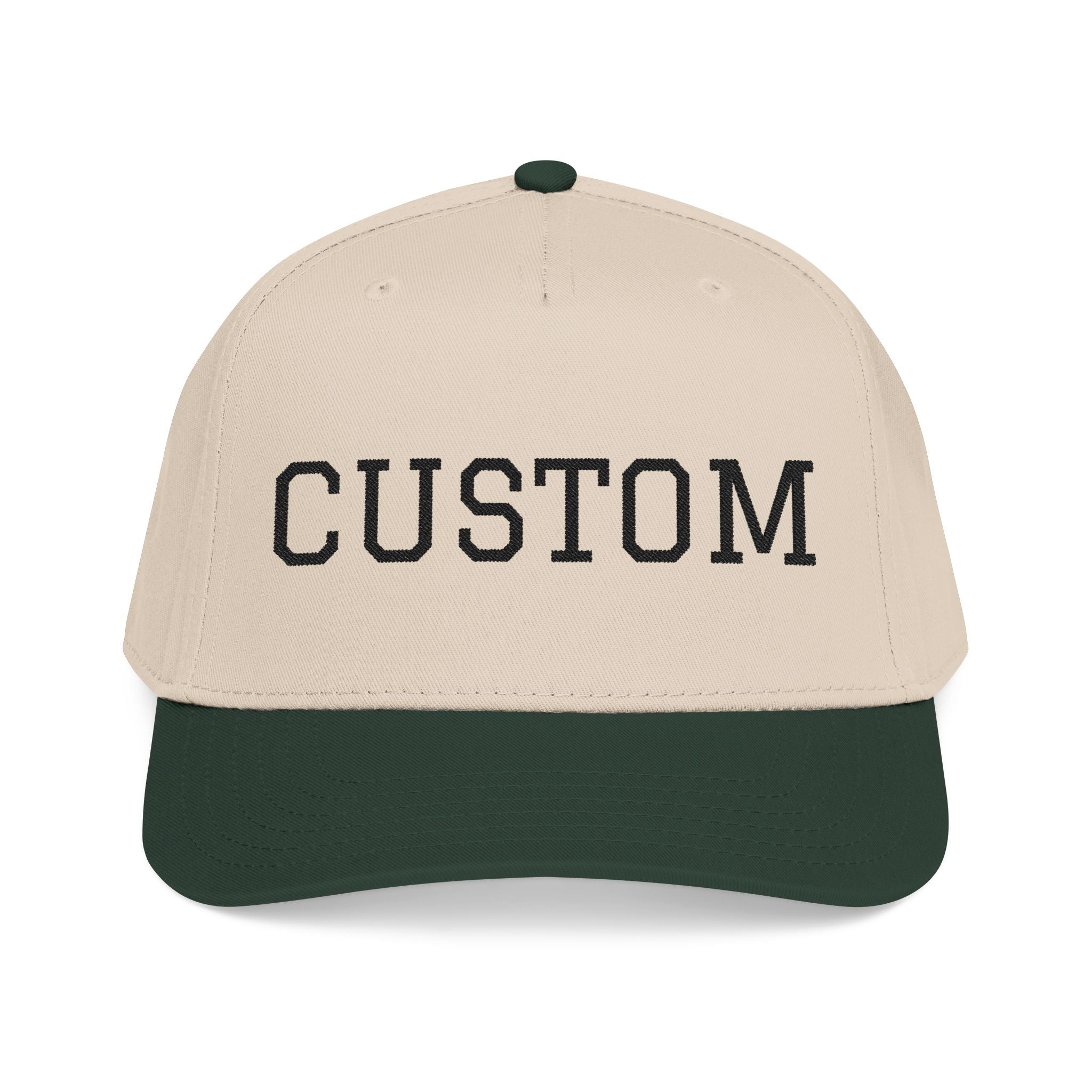 Custom Baseball Cap Two Toned Mid Profile Baseball Cap