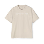 Custom T-Shirt - Custom Text Oversized Tee — Men's Personalized White T-Shirt