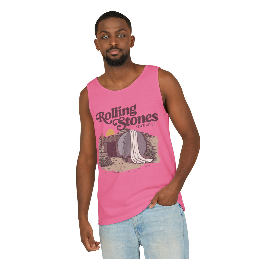 Rolling Stones Oversized Tank Top — Comfort Colors Garment-Dyed