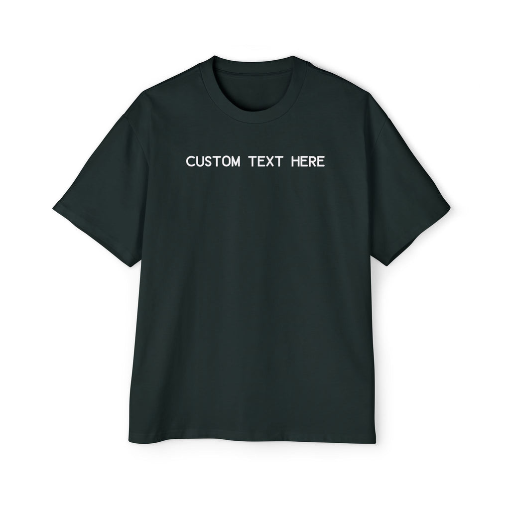 Custom T-Shirt - Custom Text Oversized Tee — Men's Personalized White T-Shirt