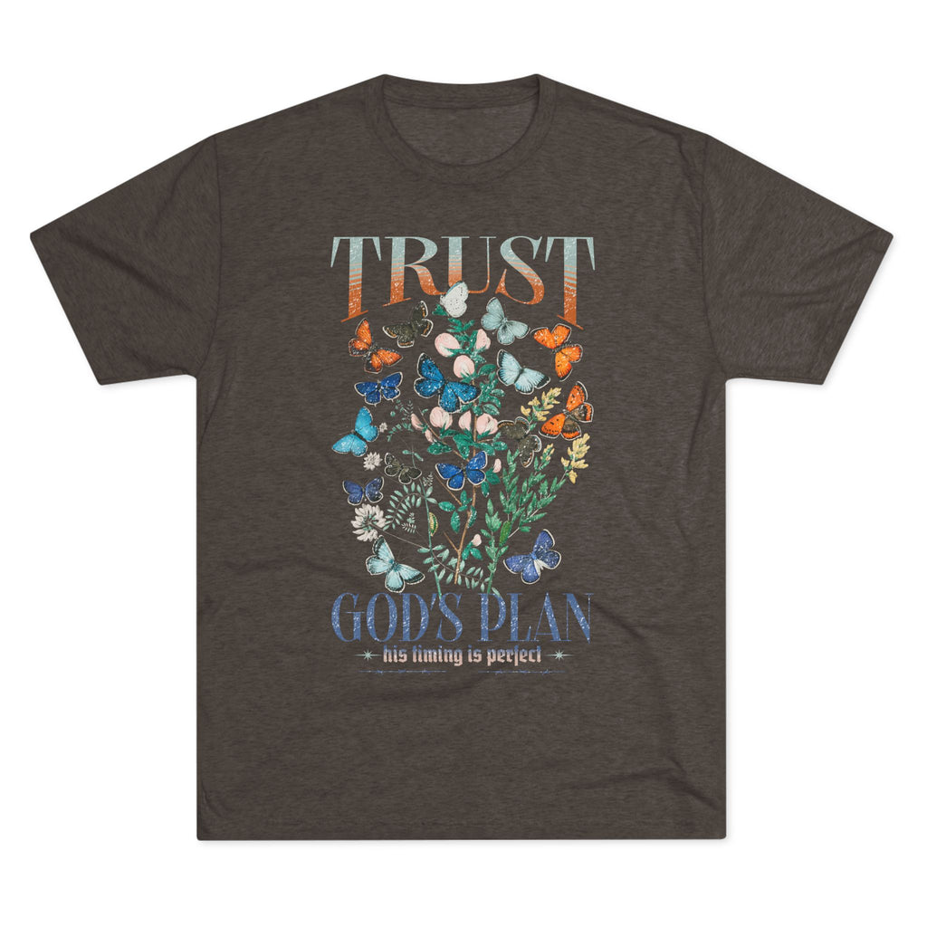 Trust God's Plan Butterflies T-Shirt — Butter-Soft Oversized Tee