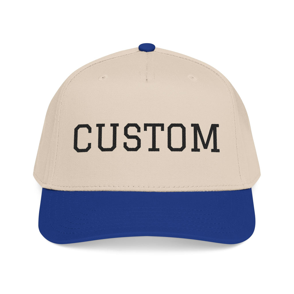 Custom Baseball Cap Two Toned Mid Profile Baseball Cap