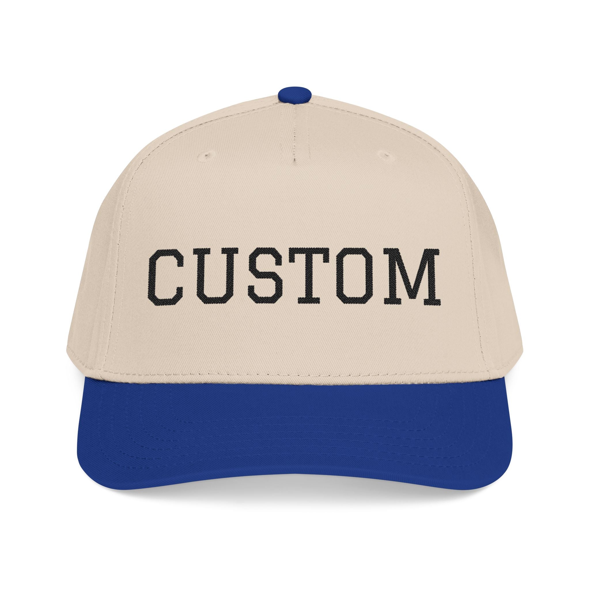 Custom Baseball Cap Two Toned Mid Profile Baseball Cap