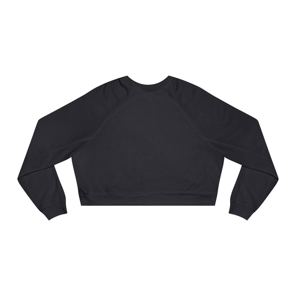 Cropped Pullover — Minimal Gold Moon, Star & Planet Graphic