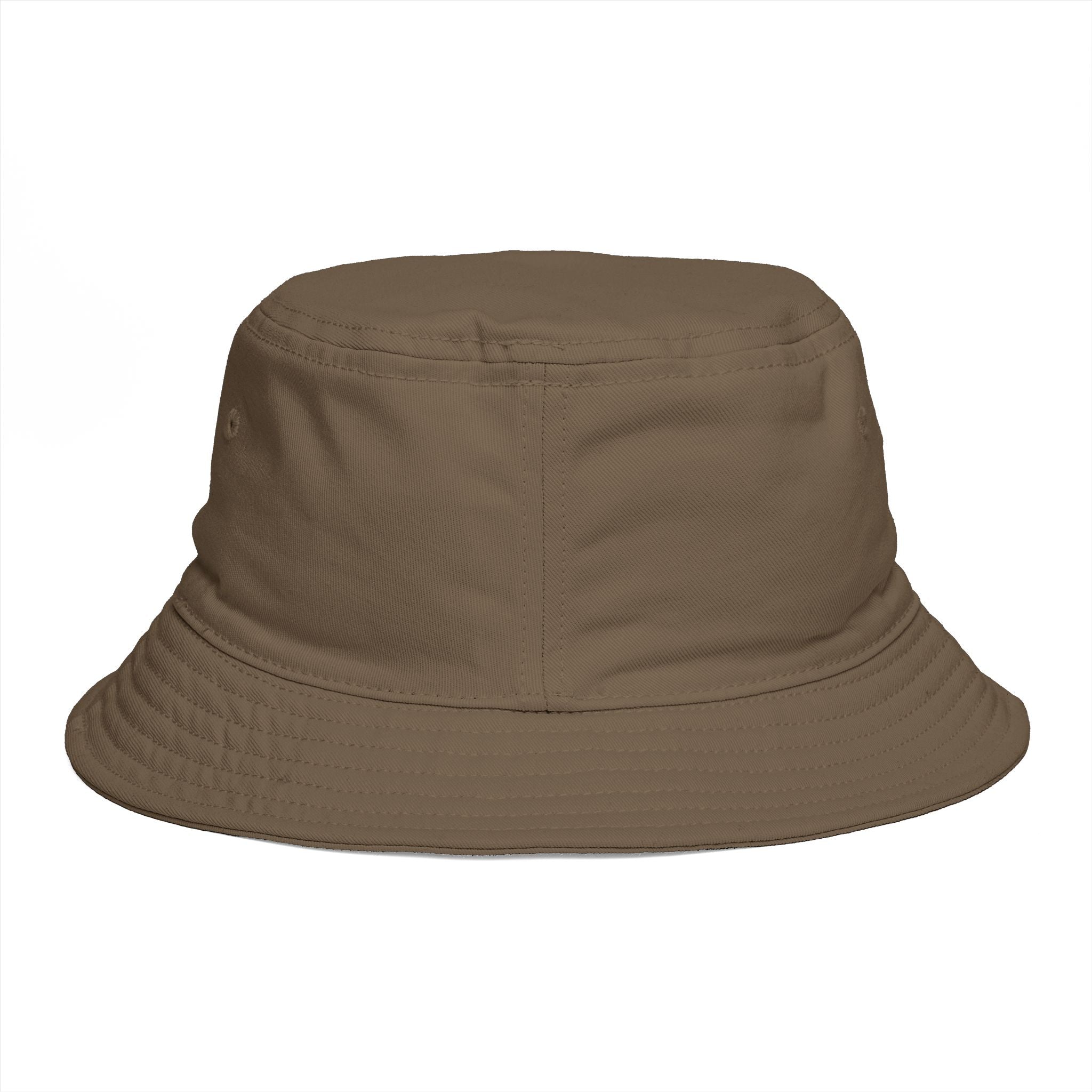 Brown Bucket Hat with Colorful Caterpillar Graphic