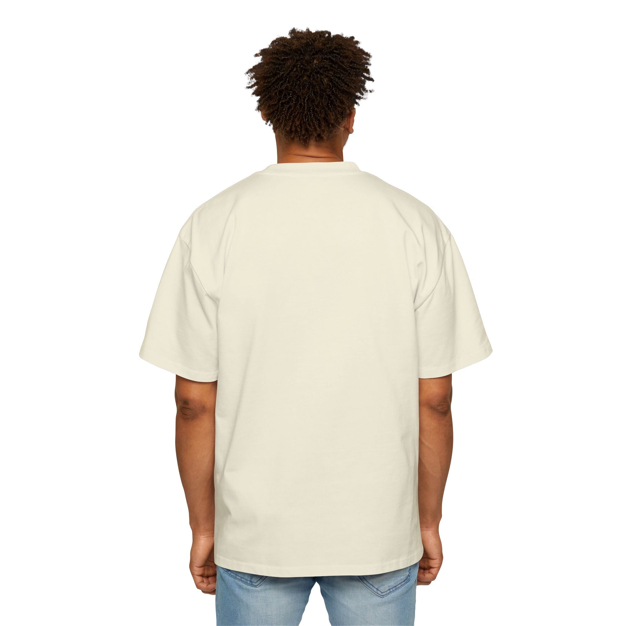 Custom T-Shirt - Custom Text Oversized Tee — Men's Personalized White T-Shirt