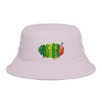 Brown Bucket Hat with Colorful Caterpillar Graphic