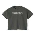 Custom Women's Boxy Tee - Retro Varsity Lettering, Casual Cropped T-Shirt