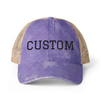 Custom Women's Hat  Washed Mesh-Back Cap Fun Patterns