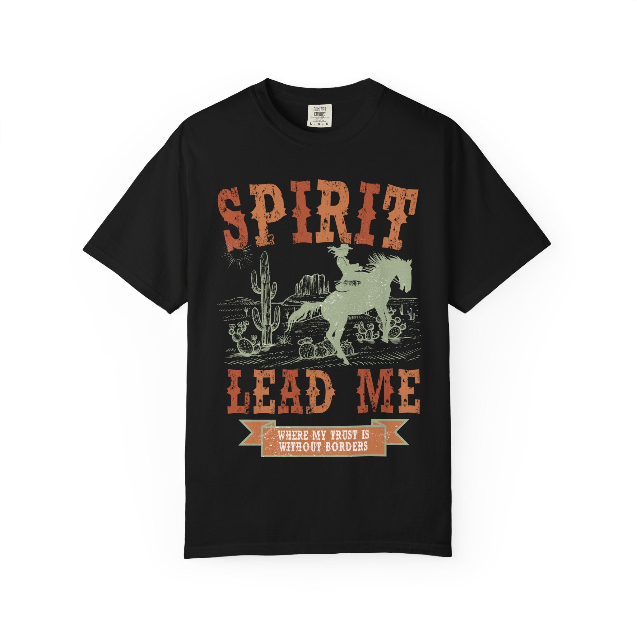 Spirit Lead Me Cowboy Graphic T-Shirt — Western Rodeo Vintage Tee