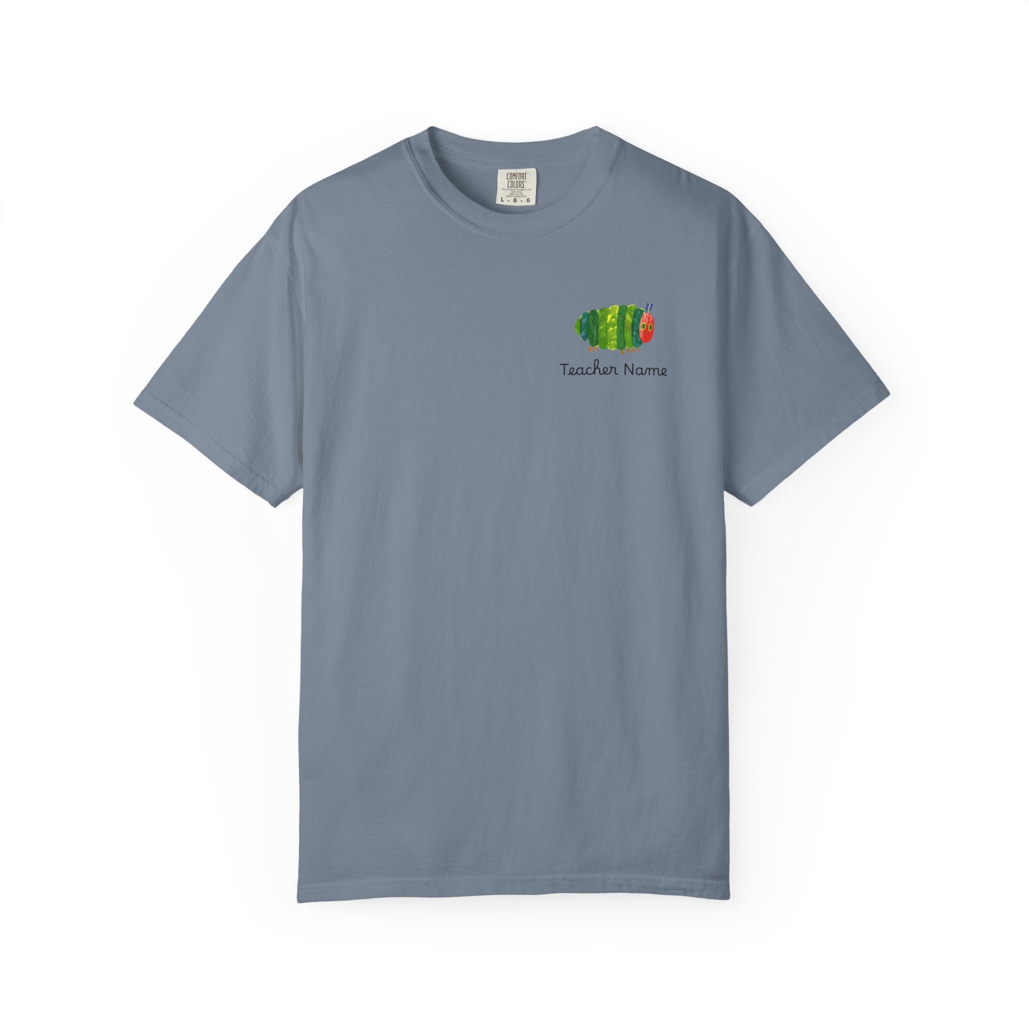 Custom Teacher Gift Caterpillar Garden T-Shirt — Colorful Children’s Storybook Graphic Tee