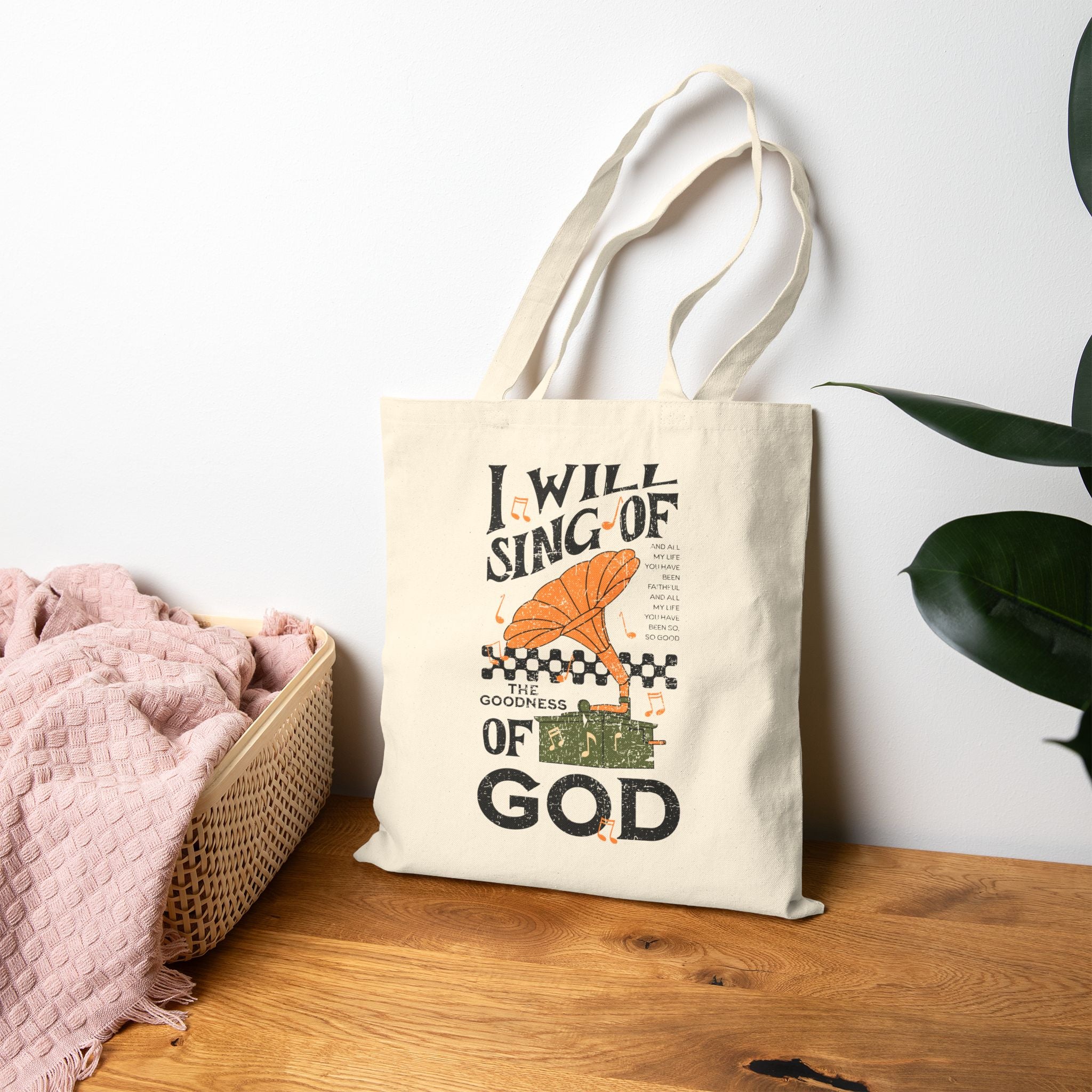 The Goodness of God Canvas Tote - Inspirational Christian Faith Grocery Bag