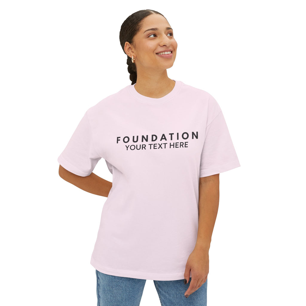 Custom T-Shirt - CUSTOM Foundation Minimalist Tee — Customizable "Your Text Here" Boxy T-Shirt