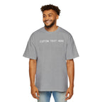 Custom T-Shirt - Custom Text Oversized Tee — Men's Personalized White T-Shirt
