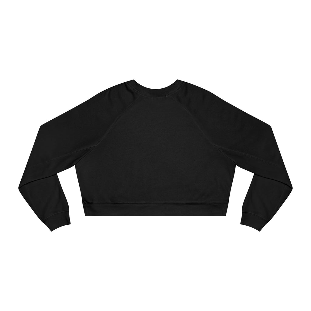 Cropped Pullover — Minimal Gold Moon, Star & Planet Graphic