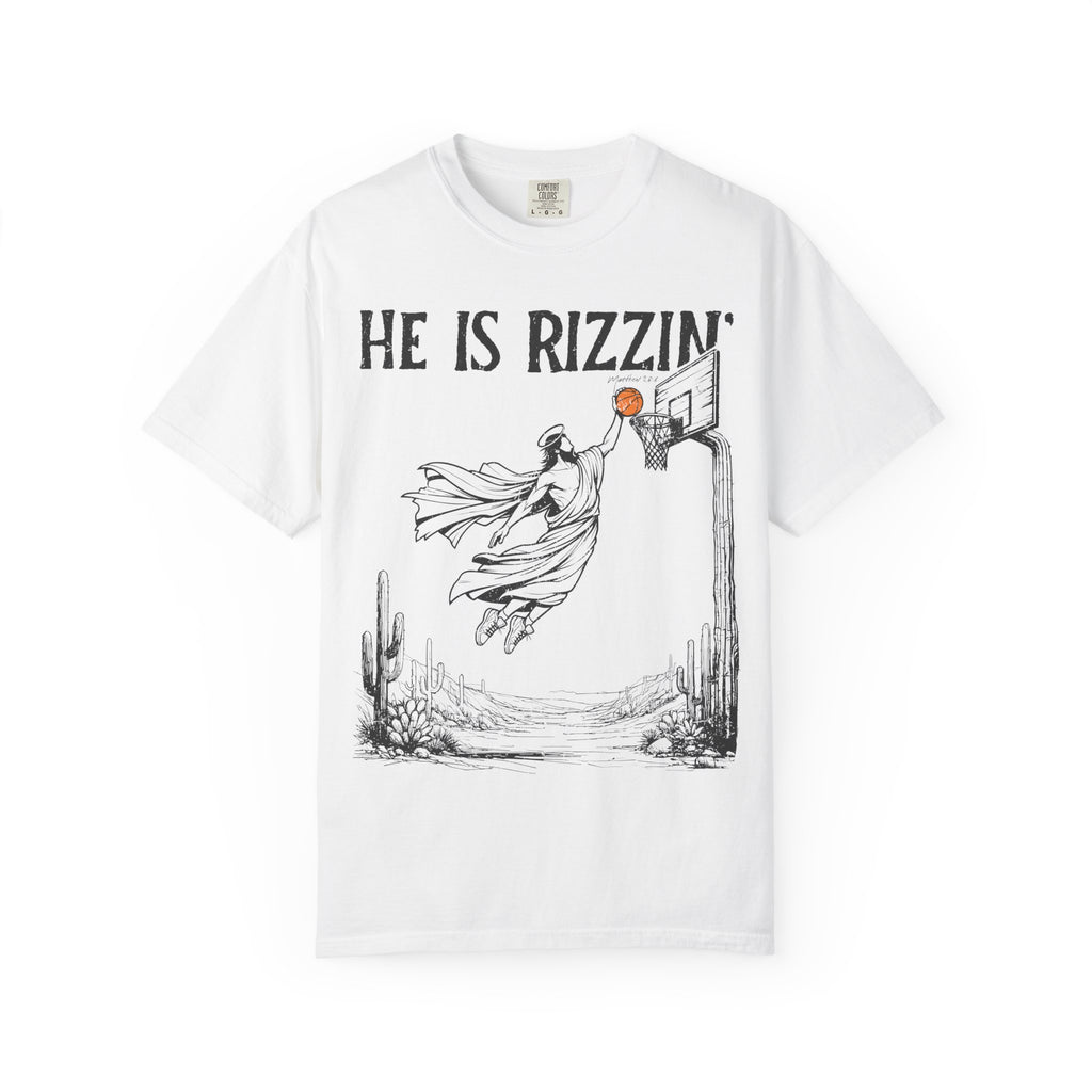 Comfort Colors Oversized T‑Shirt — Christian He Is Rizzin