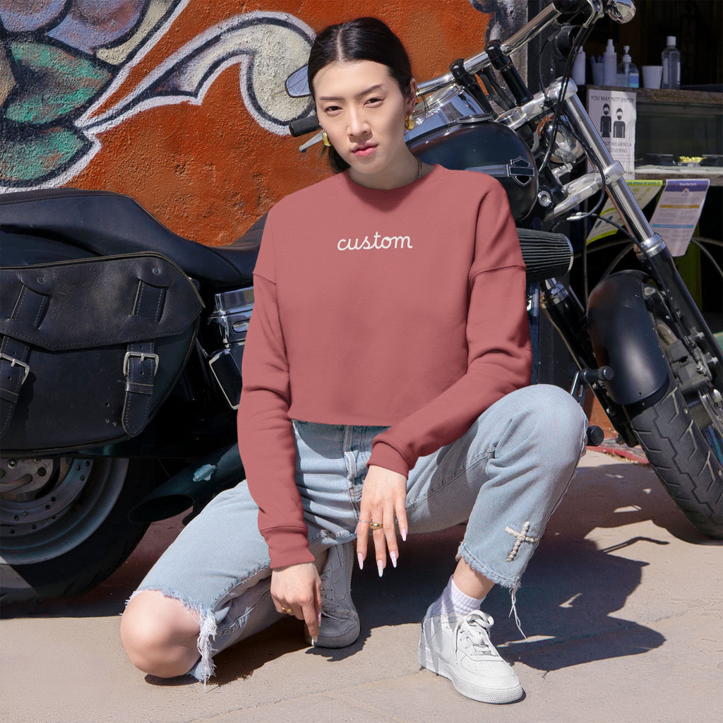 Custom Women's Cropped Sweatshirt - Casual Cozy Crop Top
