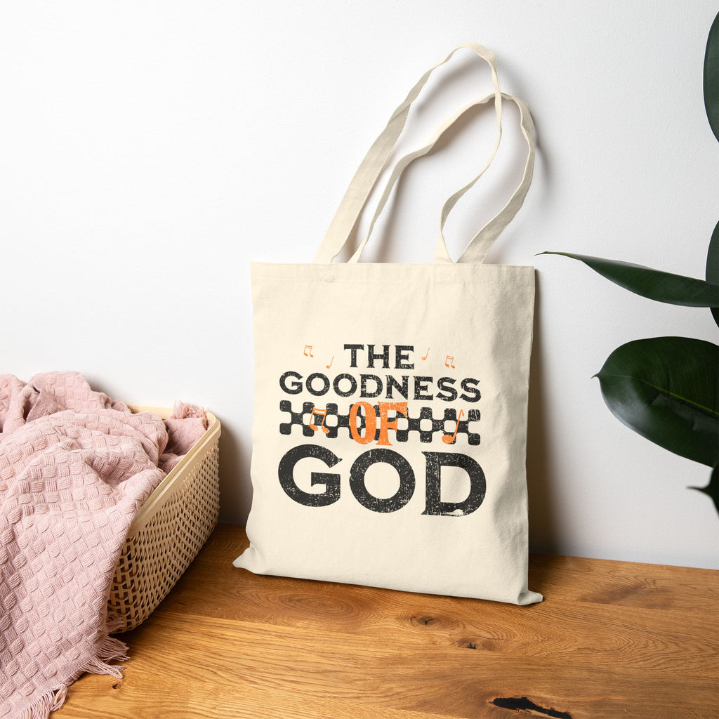 The Goodness of God Canvas Tote - Inspirational Christian Faith Grocery Bag