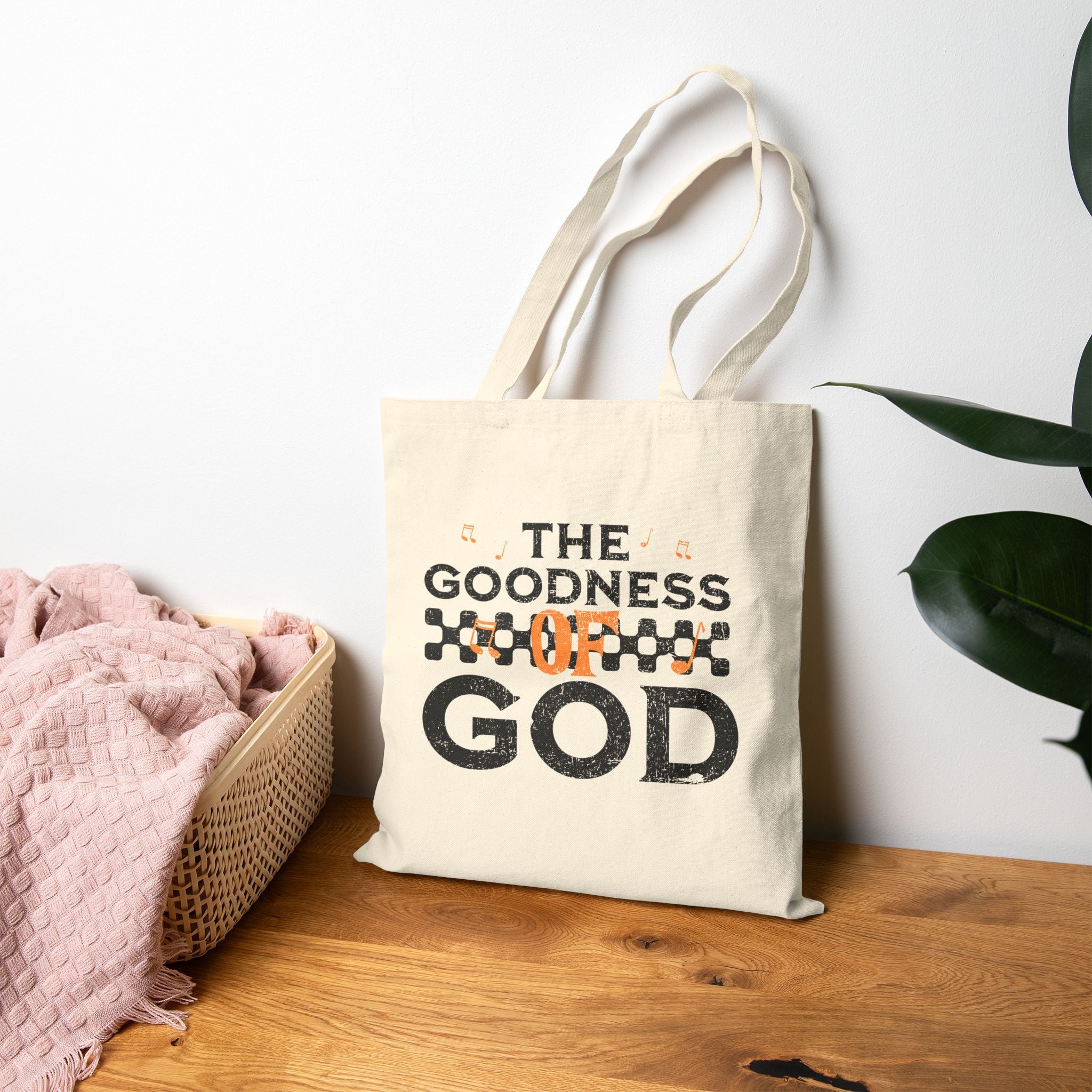 The Goodness of God Canvas Tote - Inspirational Christian Faith Grocery Bag